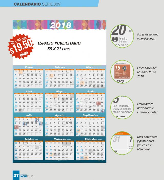 Calendario Serie 60V